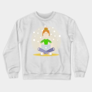 Girl with laptop Crewneck Sweatshirt